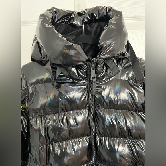 DKNY Gloss Black Puffer Jacket - Picture 5 of 13